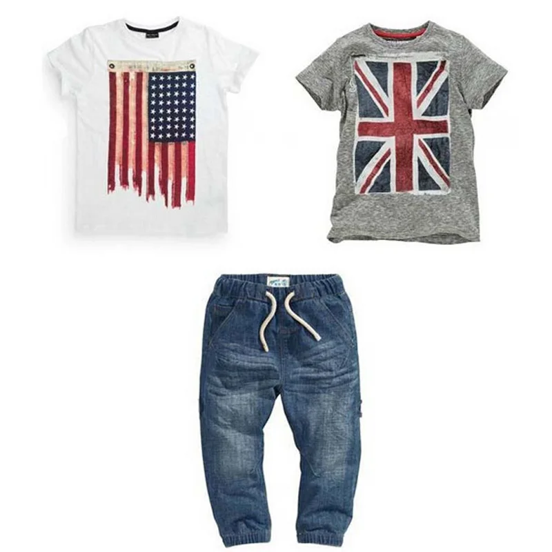 

3PCS/Set 2019 Kids Clothes Children Boys Clothing Sets Children Summer Shorts Jeans Suit Outfits Costumes Vetement Enfant Garcon