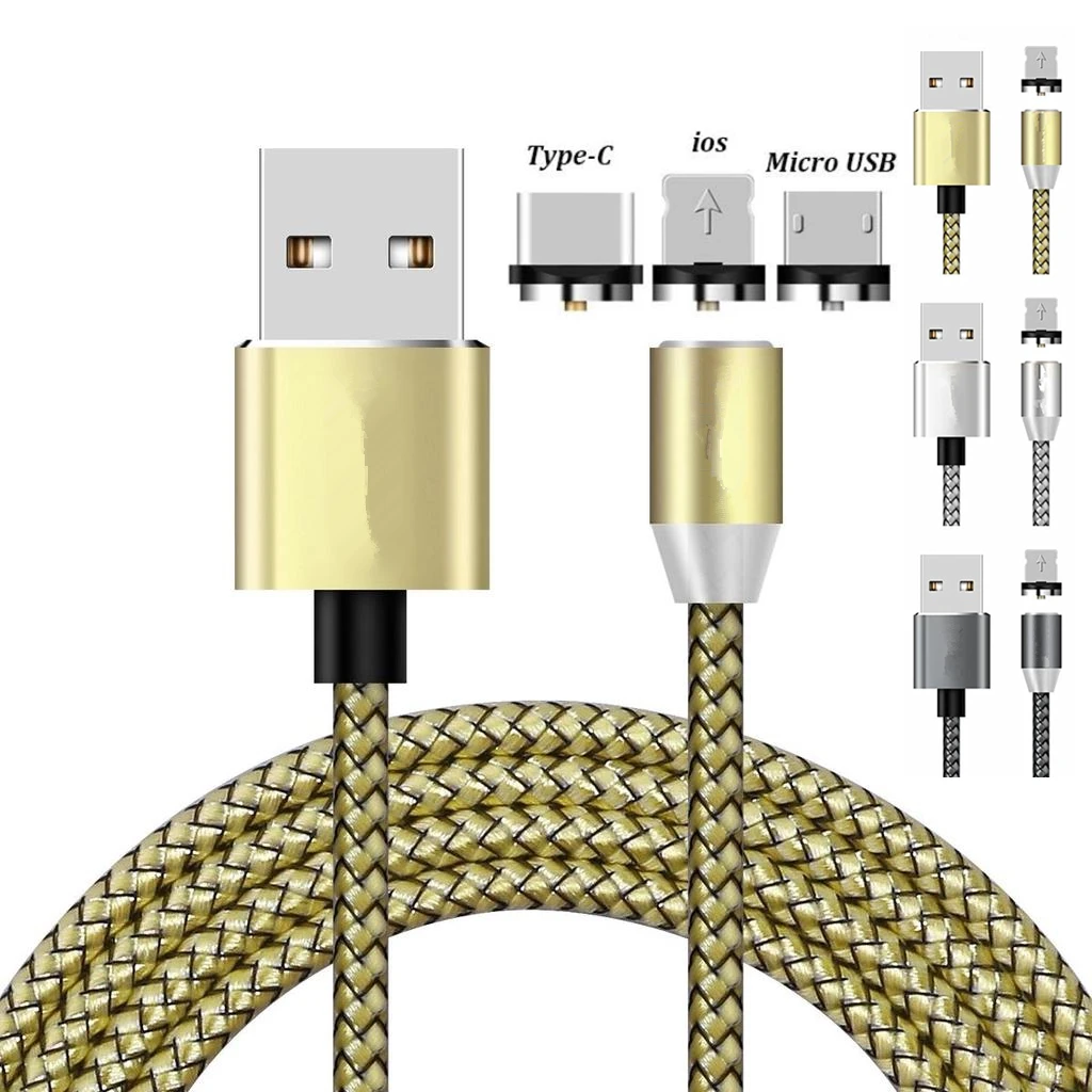 

Magnetic USB Cable 1M 2M Fast Charging Cord For iPhone Xs Max 7 8 Type c cable for Samsung S10 Xiaomi Huawei P20 Lite phone cord