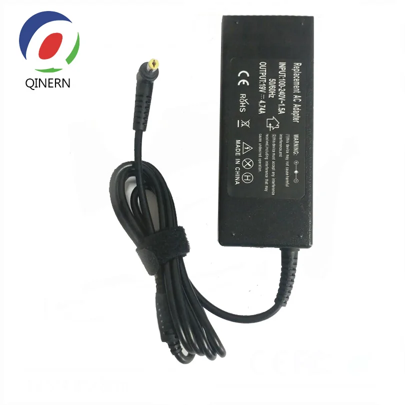 QINERN 19V 4.74A 90 Вт 5 5*1 7 мм AC адаптер ноутбука Зарядное устройство для Acer Aspire E1 531 571G M5 581G