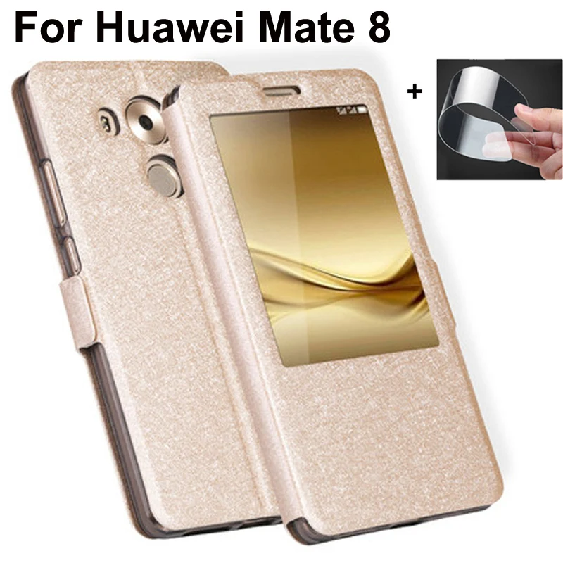 Кожаный чехол с передним окном для Huawei Mate 8 6 0 &quot Чехол телефона Mate8 задние Чехлы MT8