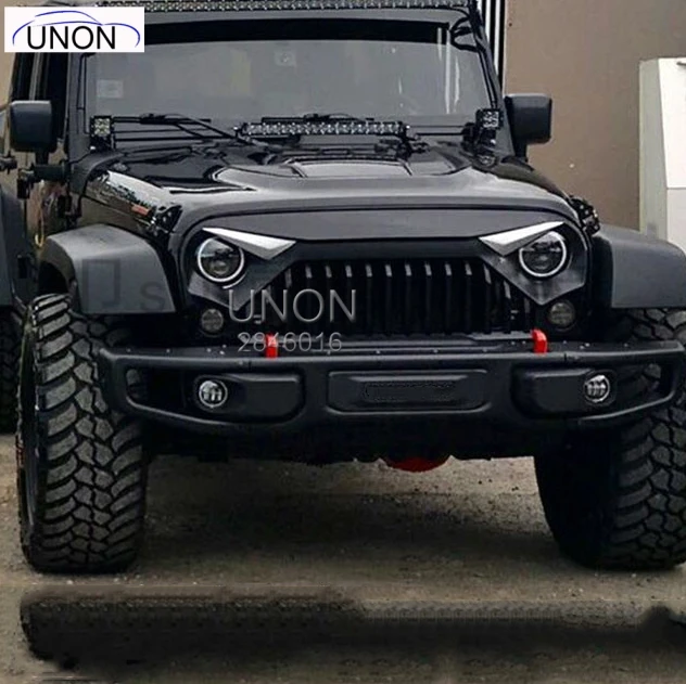 

For Jeep Wrangler JK Unlimited 2007-2017 Front Grille Grid Grill Matte Black Car Auto Parts