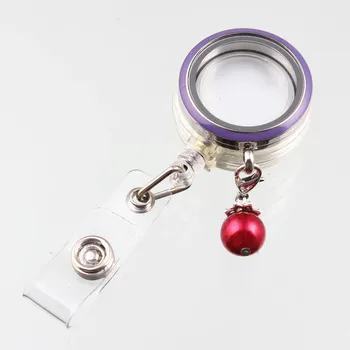 

Mix Color 30mm Enamel Stainless Steel Badge Reel Floating Locket Screw Locket ID Badge Holder Floating Charms Memory Locket