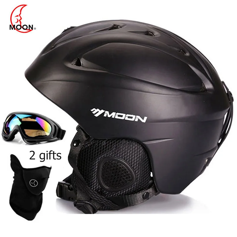 القمر MS-86 التزلج على الجليد خوذة الشتاء الكبار لوح التزلج معدات الرياضة السلامة الثلوج خوذة تزلج الرجال النساء مع نظارات