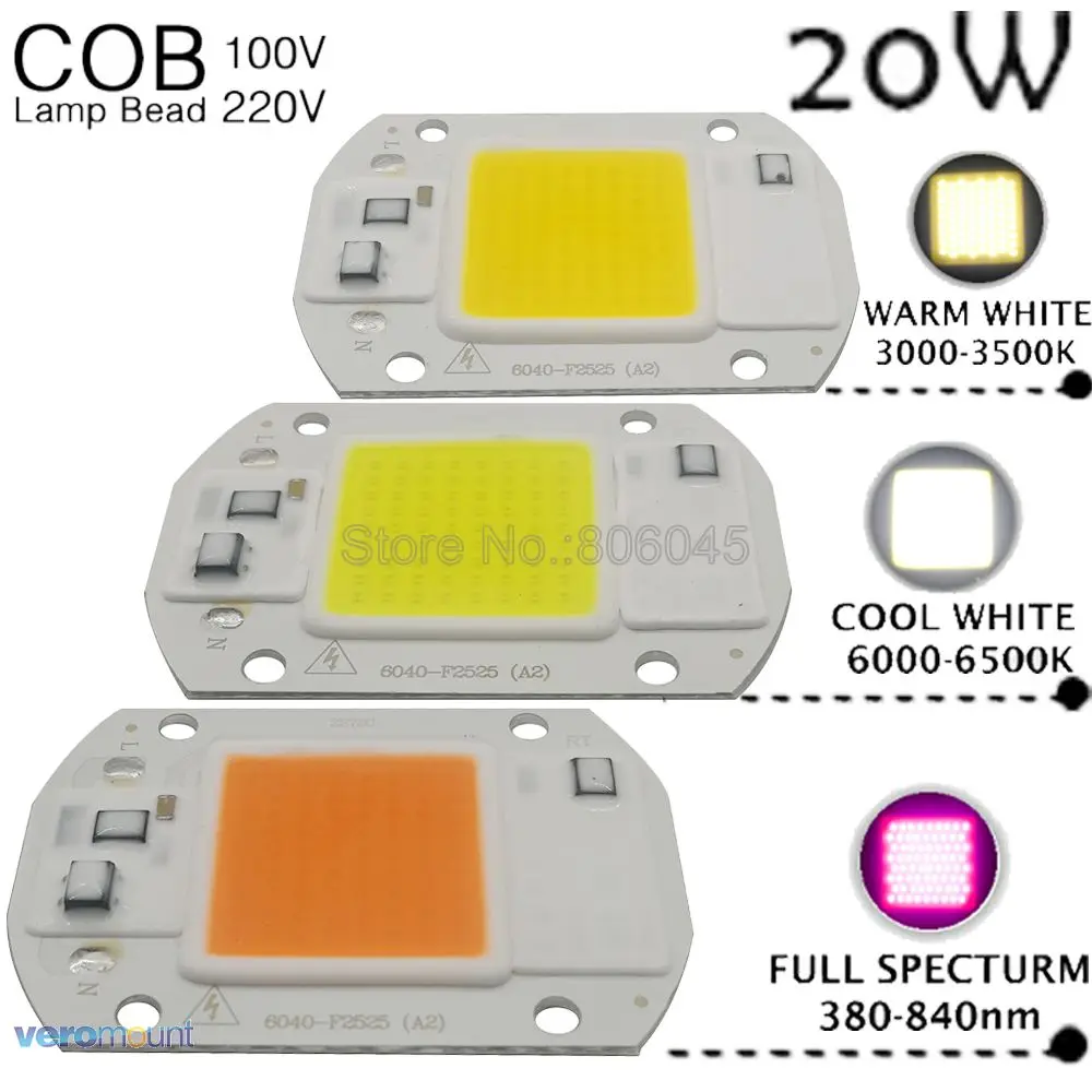 Интеллектуальный IC AC 110 В 220 вход 20 Вт светодиодный высокой мощности матрица DIY