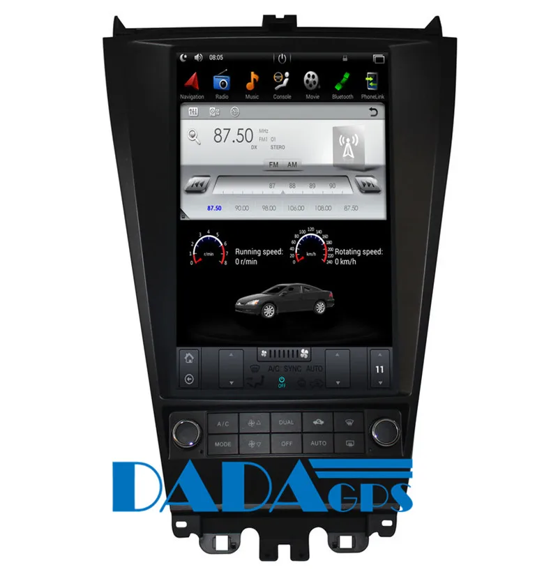 Top 12.1 inch Tesla Style Android 6.0 Car Radio DVD Player GPS Navigation for Honda Accord 2003-2007 Car Stereo Multimedia Headunit 11
