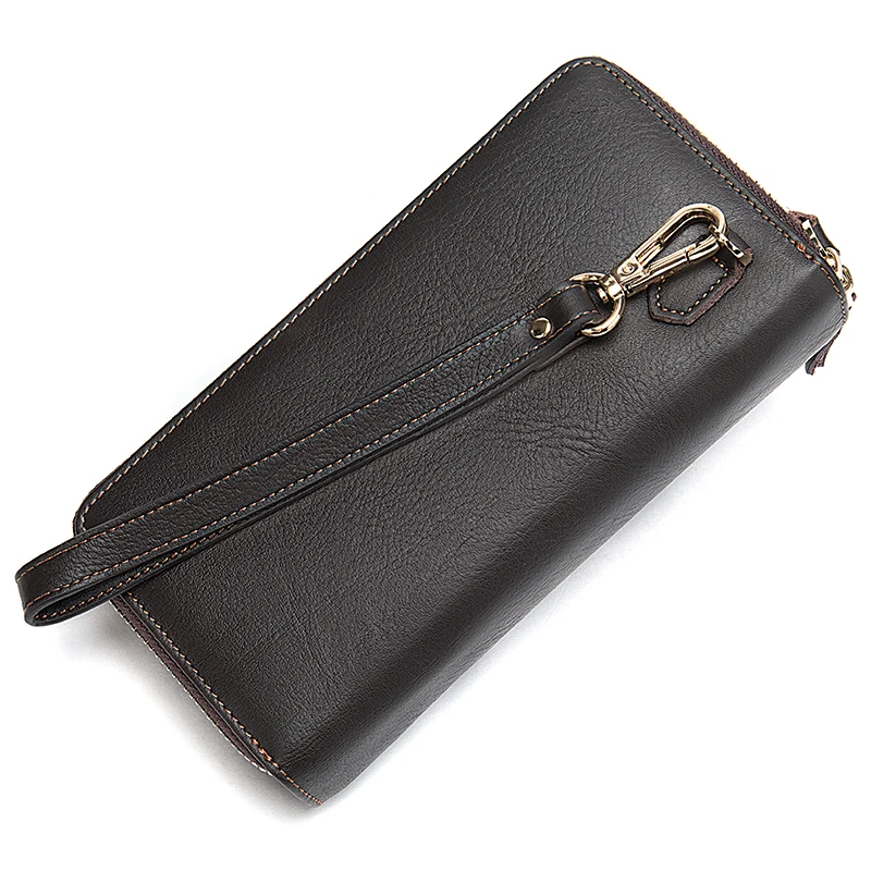 WESTAL Wallet male clutch Genuine Leather purse for men clutch male wallets long partmone Leather m