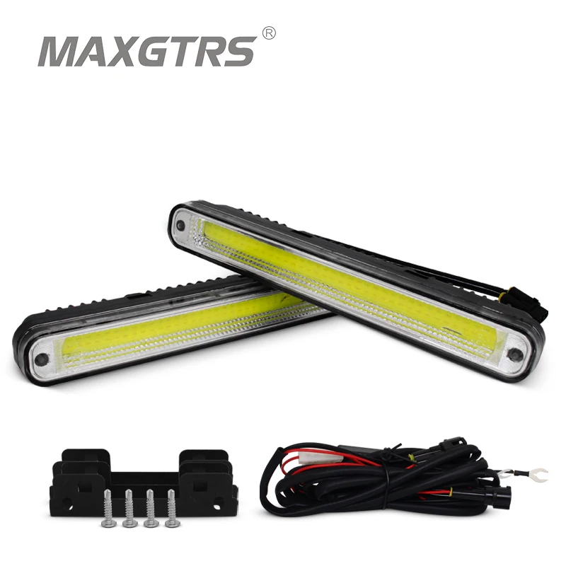 

2Pcs/lot Universal 20.5cm COB Driving Fog Lamp DRL Super Bright Car Daytime LED light Car Daytime Running Lights Car Styling