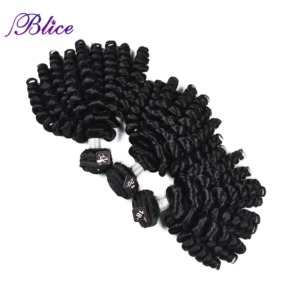 Blice синтетический Надувной вьющиеся волосы расширения натуральный чёрная нить с двойной уток волна для женщин один Связки сделки