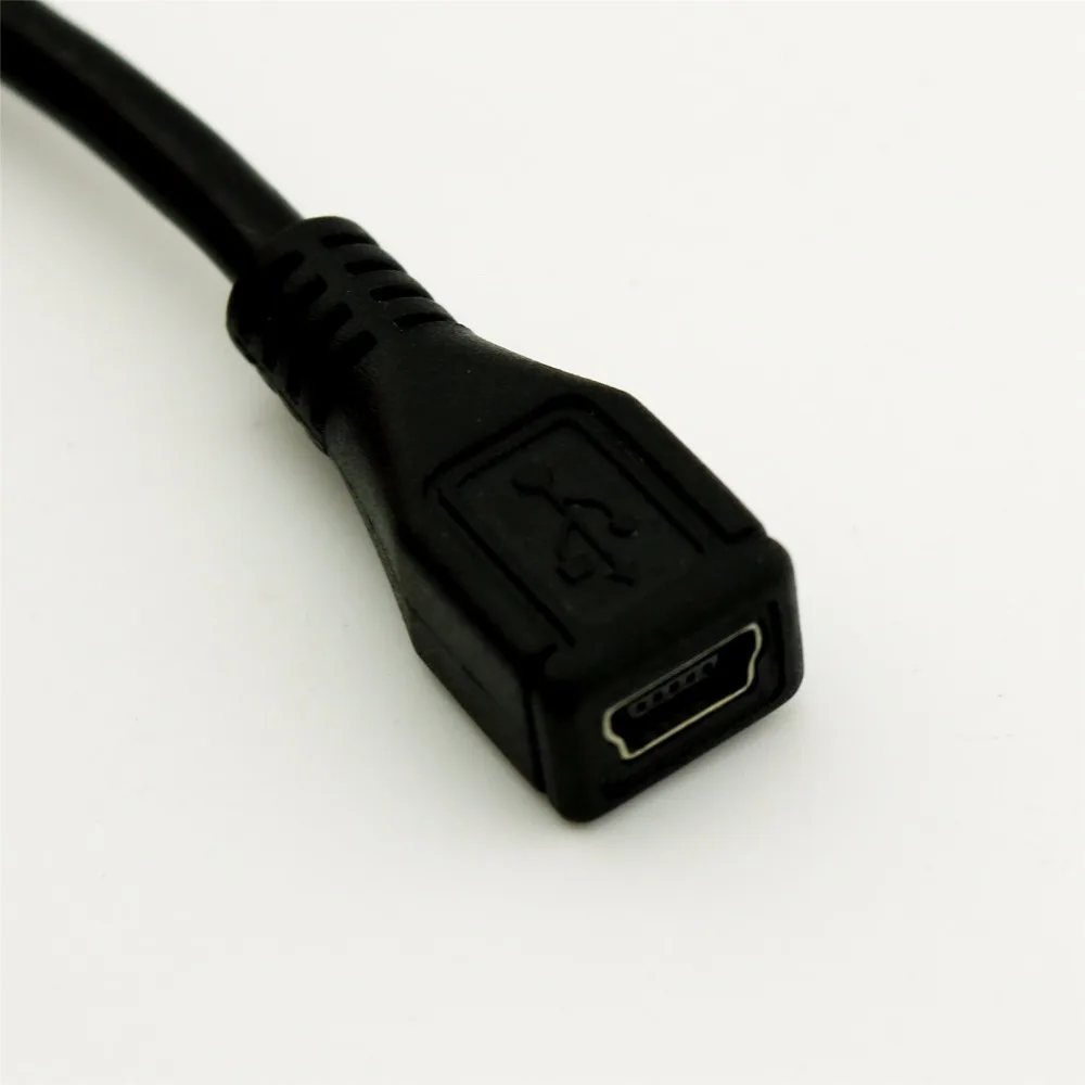 10 قطعة USB 2.0 البسيطة B 5 دبوس الإناث إلى المصغّر USB الذكور شاحن بيانات تحويل كابل محول 30 سنتيمتر