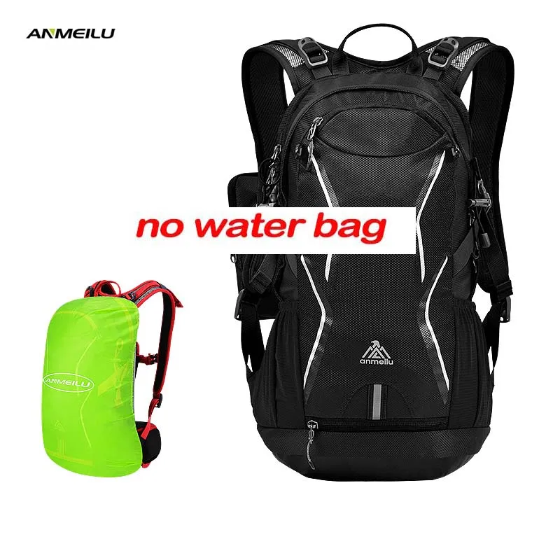 Black No Water Bag ANMEILU сумка для воды для мужчин и женщин, рюкзак для рыбалки, велоспорта, кемпинга, 2л, водный Пузырь, для спорта на открытом воздухе, для пешего туризма, гидратационный рюкзак, дождевик - Цвет: Black No Water Bag