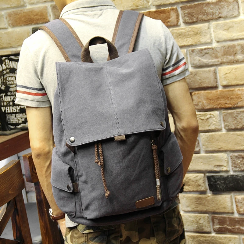 Tidog korean men's leisure backpack male fashion canvas male students backpackin Backpacks from