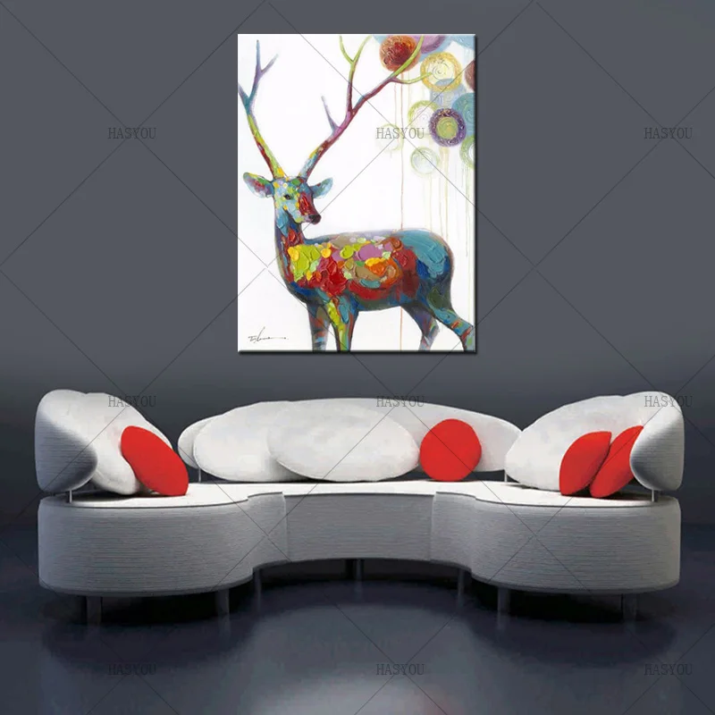 Noah-Hand-Painted-Wall-Art-Decoration-Picture-Modern-Abstract-Animal-Oil-Painting-Deer-Wall-Art-Canvas (5)