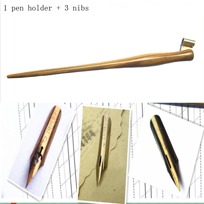 Hand Made Solid Wood Oblique Calligraphy Copperplate Script Hand