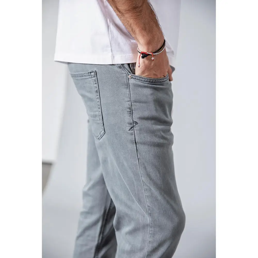 SIMWOOD 2019 Spring Summer New Jeans Men Casual Slim Fit Ankle-Length Denim Pants Unfinished Hem Jeans Plus Size 180077