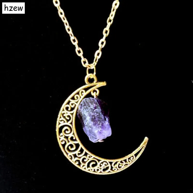 Ювелирные изделия hzew Sun Moon Подвеска из золотого натурального камня Сейлор Мун