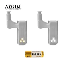 1/2 шт. внутренний шарнир светодиодный датчик под освещение шкафа для кухни шкаф для спальни ночник на батарейках