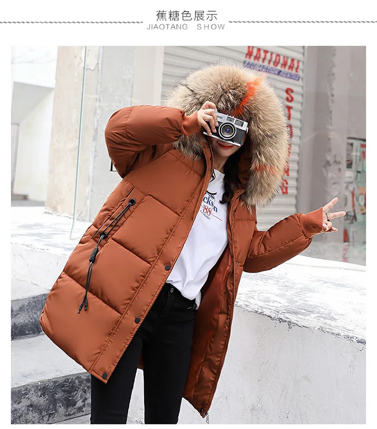 S-3XL плюс Размеры осень-зима Для женщин Повседневное хлопковые куртки на пуху с капюшоном ветровки одежда теплая Женская зимняя обувь