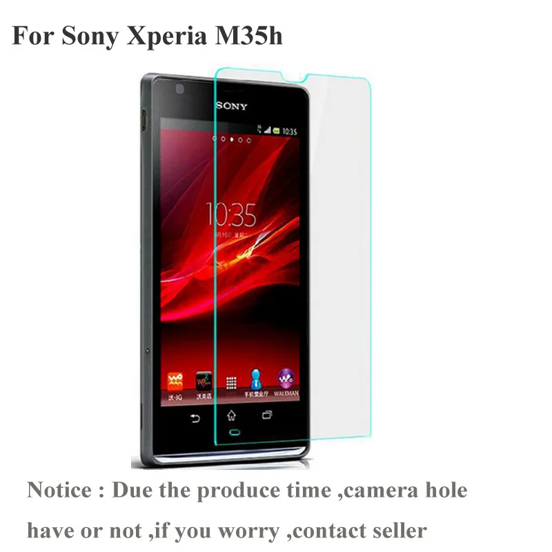 

2PCS 2.5D Tempered Glass Screen Protector film For Sony Xperia SP M35h C5302 C5303 Protector film with cleaning tools