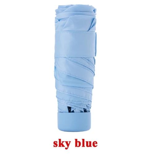 Xiaomi Зонт 50% складывающийся супер короткий переносной ультралегкий дождливый зонтик Водонепроницаемый Ветрозащитный УФ Мужской Женский Летний зонт - Цвет: Blue ultra short 5