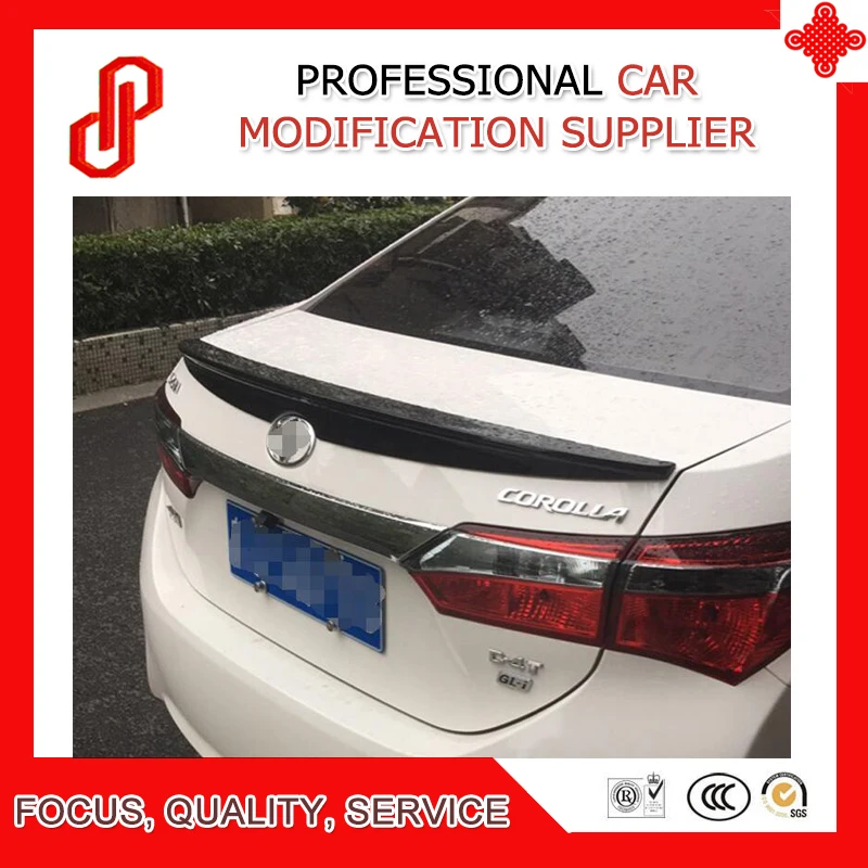 

Primer ABS black white red ect color car rear lip spoiler for Corolla 2014 15 2016 2017 spoiler