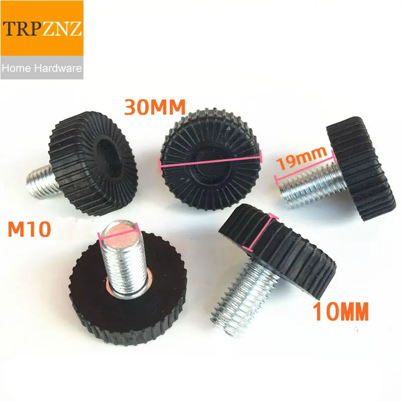 

M10x19mmx30mm, round, screw adjustable foot pad, shock absorption support foot, table and chair stool heightening foot