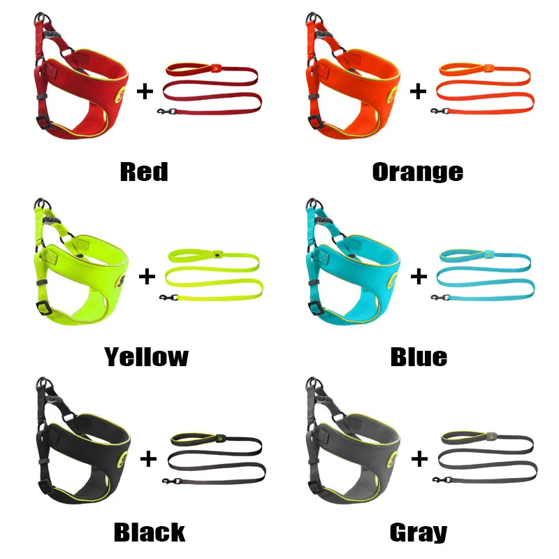 Breathable Mesh Dog Harness Leash Set Reflective Soft Dog Cat Pet Harness Leash Set Nylon Pet Harness For Small Medium Dogs  (4)