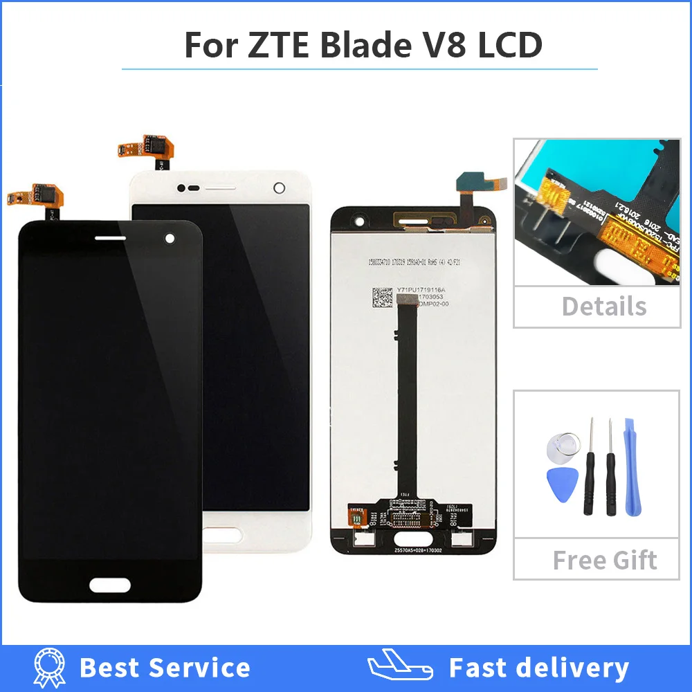 5 2 &quotдля ZTE Blade V8 BV0800 ЖК-дисплей сенсорный экран замена дигитайзер сборка для