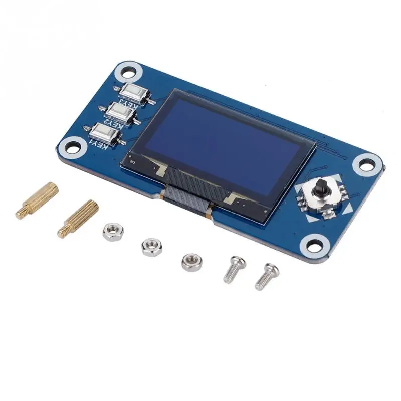 

1.3 inch OLED Display HAT Expansion Board For Raspberry Pi 2B/3B/Zero/Zero Support 4-wire SPI / 3-wire SPI / I2C Interface