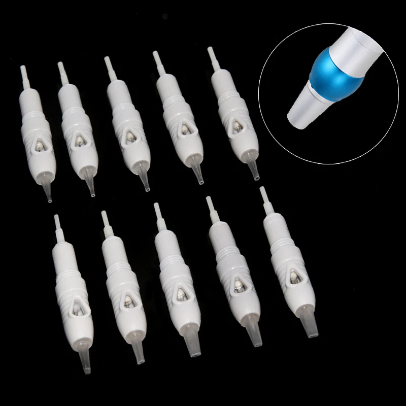 

high quality 10pcs 1rl 3rl 5rl 3F 5F 6F 7F cartridge permanent eyebrow tattoo needle tips for eyebrow/lip makeup free shipping