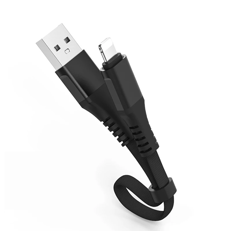 ACCEZZ USB зарядный кабель для Apple iPhone 5, 6, 7, 8 Plus, X, XR, XS, MAX, iPad, 2.4A, кабели для быстрой зарядки, шнур для передачи данных, короткий провод