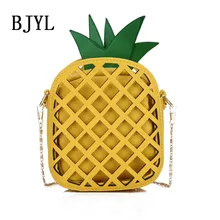 

New Brand Cute Pineapple Handbag for Women Lovely Pineapple Bag with Chain Hollow Out Mini Women's Fruit Handbags purse for girl