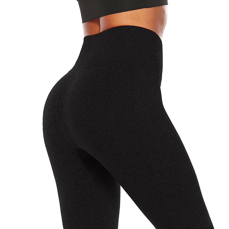 Женские Модные Бесшовные штаны с высокой талией для бега, женские спортивные Леггинсы, штаны для занятий фитнесом и йогой