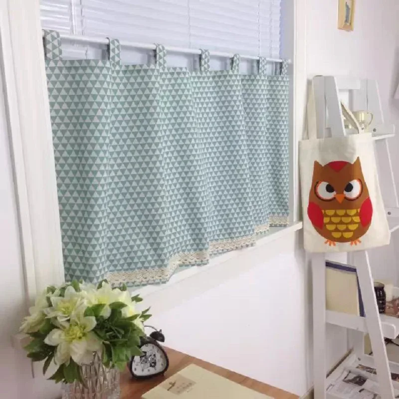 Kostenloser Versand G Plaid Dreiecke Schone Kaffee Vorhang Kleinen