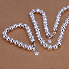 Silver plated refined luxury gorgeous fashion noble elegant prayer beads two piece sets hot selling wedding jewelry S151