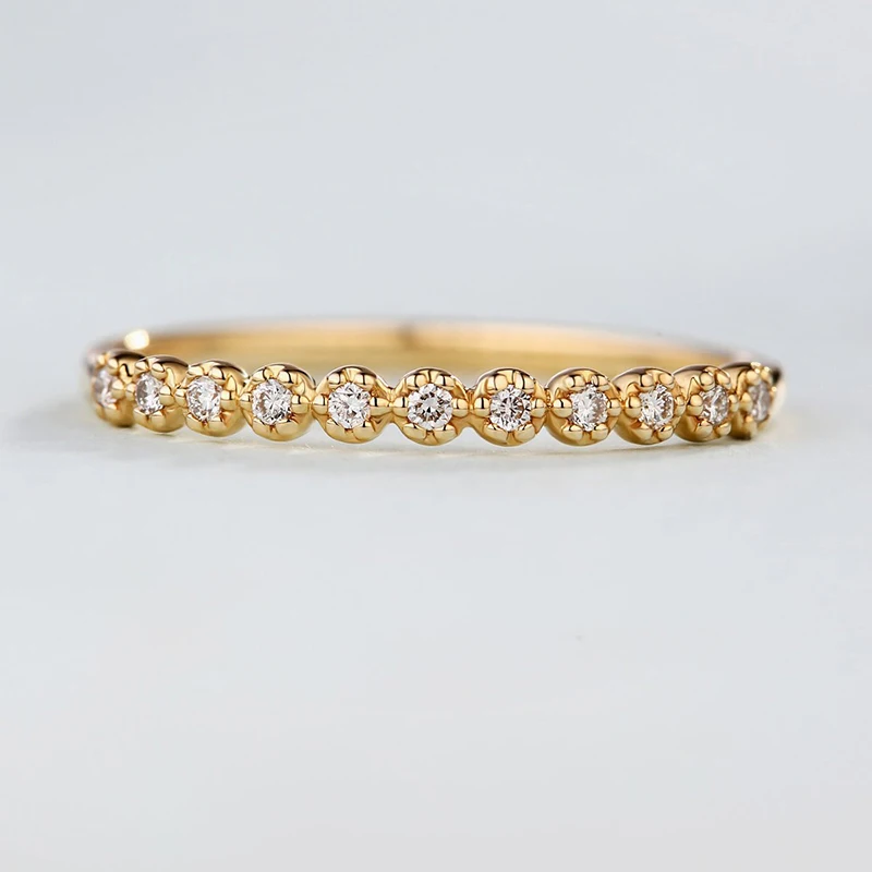 

Tisonliz Danity Single Line Crystal Thin Stackable Rings Wedding Finger Band Rings for Women Trend Jewelry Anniversary Gifts