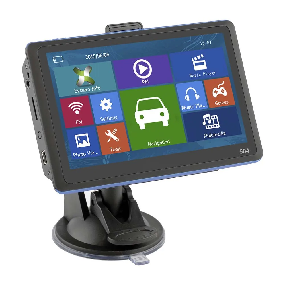  Neue 5 zoll GPS Navigation HD Display Navigator Mit Sonnenschirm Freies Karte für Auto Lkw Bus Taxi
