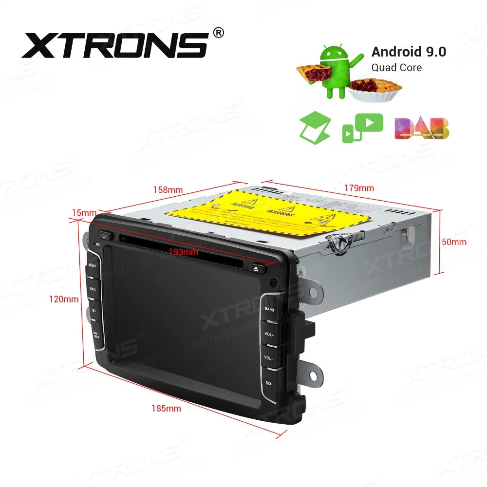 XTRONS Android 9 0 автомобильный dvd плеер для Renault Captur символ Dacia Logan Dokker Duster Sandero Lodgy радио