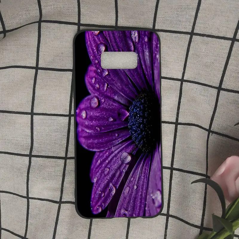Мягкий чехол для Samsung Galaxy s10 s10plus s9 s8 plus s7 s6edge с узором лавандового и фиолетового