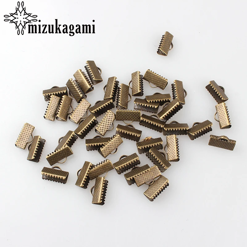 

10PCS/lot 13MM Vintage Textured End Caps Crimp Beads Fit Bronze/Gold/Silver DIY Jewelry Accessories