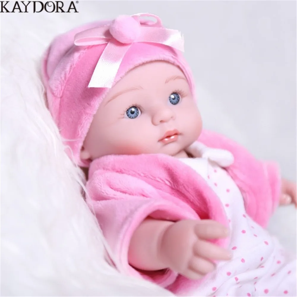 

KAYDORA Reborn Doll Handmade Silicone 20cm Full Vinyl Reborn Baby Dolls For Sale Kids Birthdays Party Gifts Teether