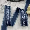 2M/lot New Stitch Denim Ribbon Garment Bow Accessories with Letter stripes webbing DIY Clothing  Sewing Accessories Jeans fabric ► Photo 3/6