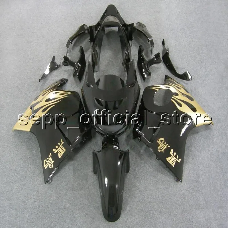 

Custom+Injection mold fairing for Honda CBR1100XX 1997 2003 CBR 1100XX 97 98 99 00 01 02 03 gold flame Blackbird ABS Fairing