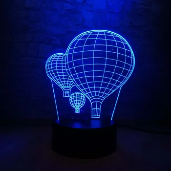 

Hot Air balloon 3D Led USB Night light Table Lamp Colors Gradient Creative Luminaria Optical Illusion Lamp Home Decorative Gifts