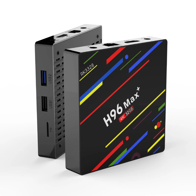 Android Smart TV Box with Google Voice Control 4GB 32GB RK3328 Quad Core Wifi Mini PC 4K Streaming Media Player H96 Max+ Newest