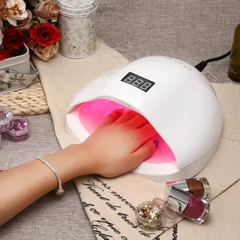 

24 / 48W Nail Dryer Dual UV LED Nail Lamp 24 LEDs Manicure Tools LCD Display Gel Polish Curing Light Infrared Sensor 100-240V