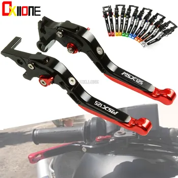 

With MSX125 LOGO For Honda MSX125 MSX 125 2014 2015 2016 2017 Motorcycle CNC aluminum Folding Adjustable Brake Clutch Levers
