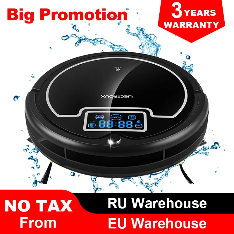 (Free Shipping to All, Fast Delivery) Robot Vacuum Cleaner with Water Tank,Wet&Dry,TouchScreen,Big Mop,Schedule,Virtual Blocker