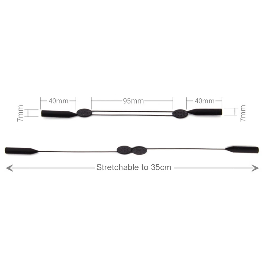 Противоскользящая Регулируемая силиконовая цепочка для очков для взрослых солнцезащитных очков цепочка для очков веревочный держатель