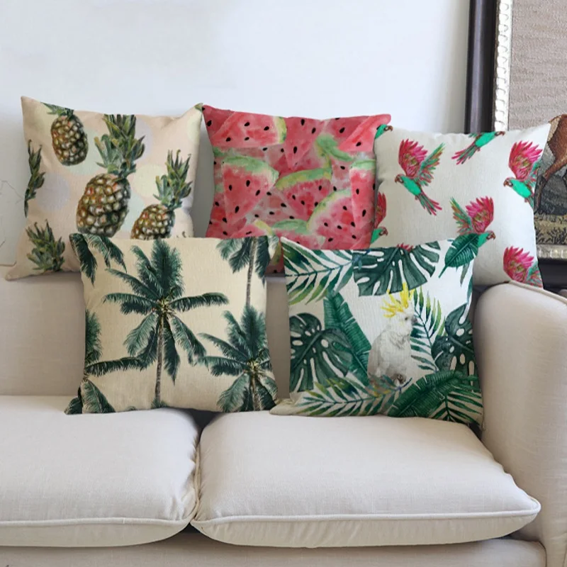 النباتات الاستوائية الفواكه الأناناس البطيخ وسادة غطاء وسادة تغطي ديكور المنزل مكتب أريكة كرسي أكياسها شرق آسيا النباتات الاستوائية الفواكه الأناناس البطيخ وسادة غطاء وسادة تغطي ديكور المنزل مكتب أريكة كرسي أكياسها شرق آسيا