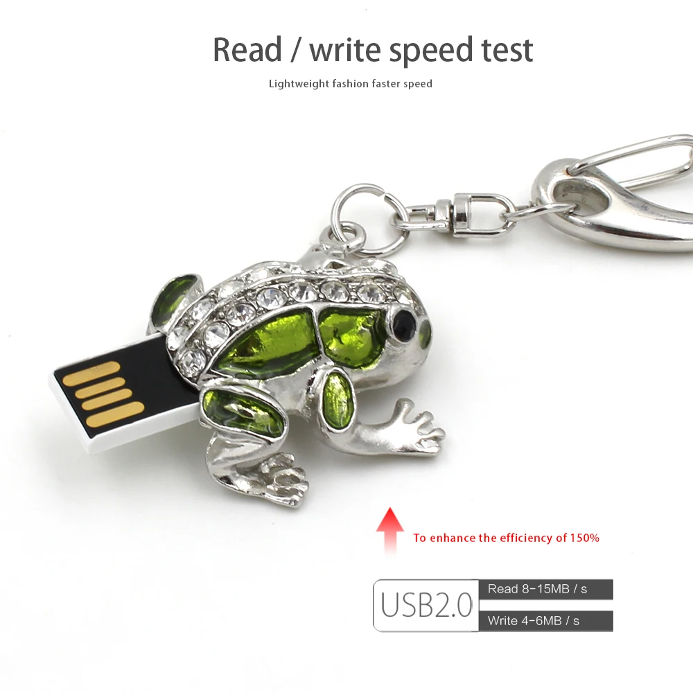 USB флеш-накопитель Милая лягушка 32 Гб 64 Гб Алмазная ручка-накопитель 16 ГБ 8 ГБ 4 ГБ ручка-накопитель цепь памяти Sticj USB 2,0 U диск